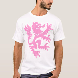 Heraldic Lion 01 - Pink T-Shirt