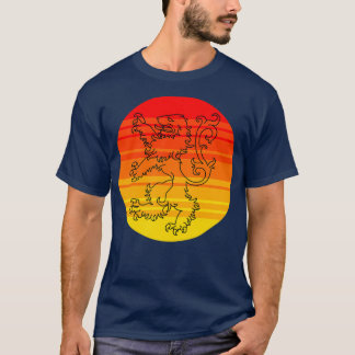 Heraldic Lion on Contemporary Background T-Shirt