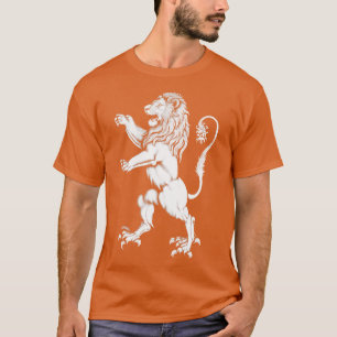 Heraldic Lion Rampant White T-Shirt