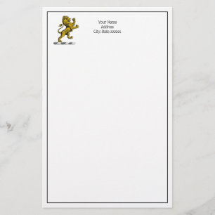 Heraldic Lion Standing Crest Emblem C Stationery
