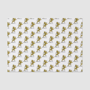 Heraldic Lion Standing Crest Emblem C Tissue Paper