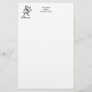 Heraldic Lion Standing Crest Emblem Stationery