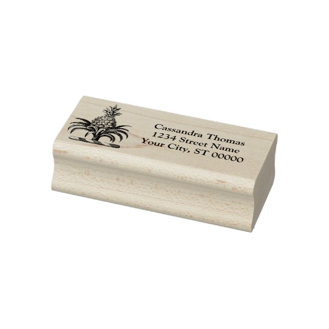  Heraldic Pineapple Crest Name Return Address Rubber Stamp (Stamp)