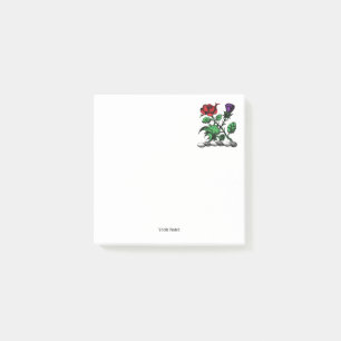 Heraldic Rose & Thistle Coat of Arms Crest Colour Post-it Notes