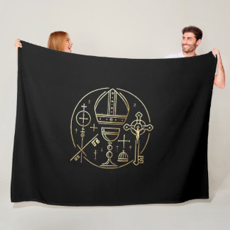 Heraldic symbol Pope Fleece Blanket