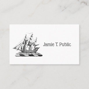 Heraldic Vintage Nautical Clipper Ship Crest Business Card