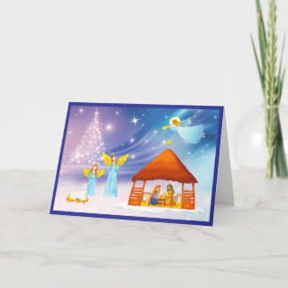 Heralding Angels Nativity Holiday Card
