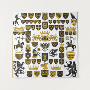 HERALDRY Crests and Symbols Tapestry