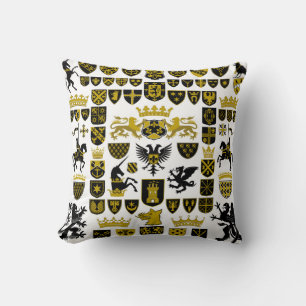 Heraldry crests, symbolic designs. cushion