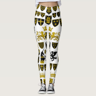 Heraldry crests, symbolic designs. leggings