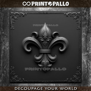 Heraldry: Fleur-de-lis. Lily flower. Tissue Paper