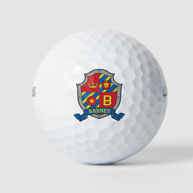 Heraldry graphic B monogram Barney golf balls (Front)