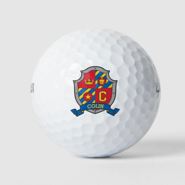 Heraldry graphic C monogram Colin golf balls (Front)