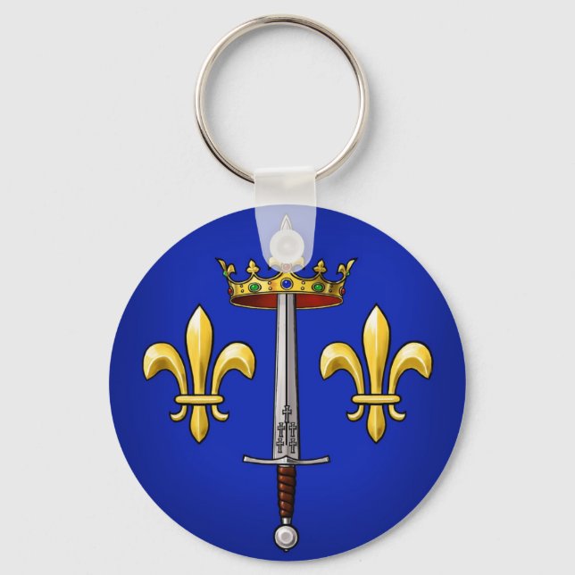 Heraldry of Joan of Arc Jeanne d'Arc Key Ring (Front)