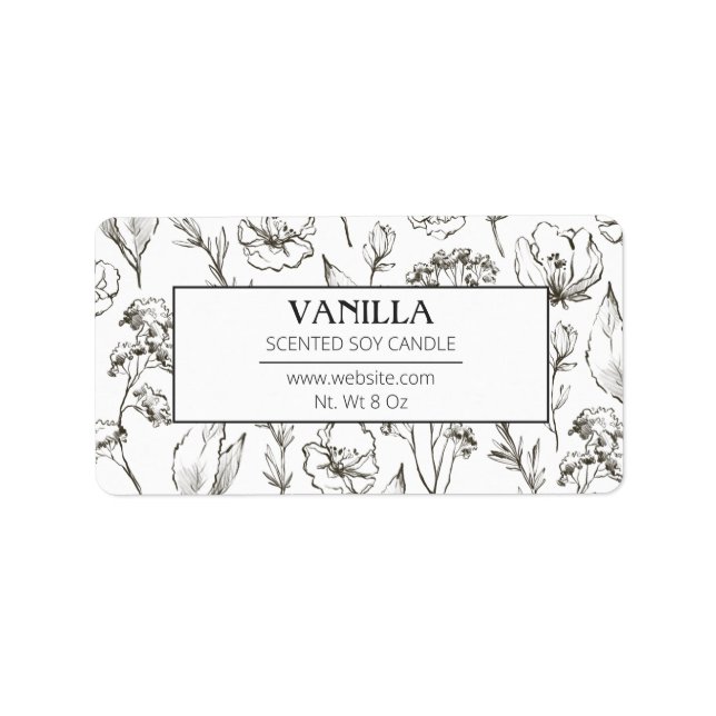 Herb And Wildflower Candle Labels (Front)