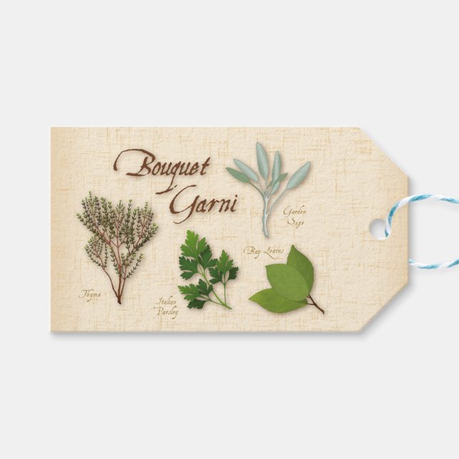 Herb Bouquet Gift Tag (Front (Horizontal))