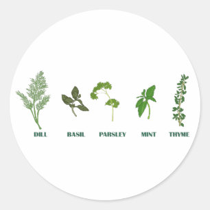 Herb Collection Classic Round Sticker