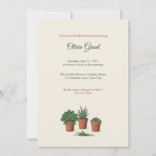 Herb Garden Kitchen Bridal Shower Invitation