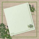 Herb Garden  Notepad<br><div class="desc">Herb Garden Design in Beautiful Greens. Gardening Notes for Herb Plantings or Ideas. Personalise with Name or Date. Great Gift for a Gardener.</div>