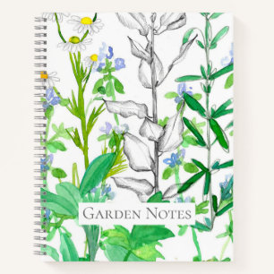 Herb Garden Record Book Botanical Sketchbook