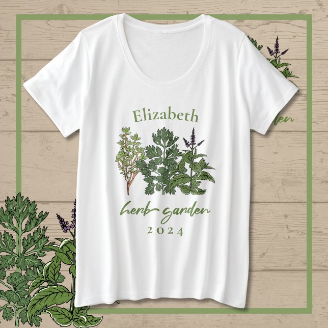 Herb Garden T-Shirt Plus Size T-Shirt (Herb Garden Plus Size T-Shirt)