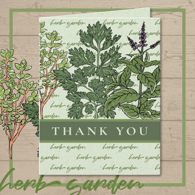 Herb Garden  Thank You Card (Herb Garden Thank You Card)