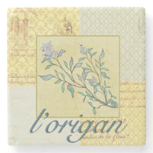 Herb Oregano Stone Coaster