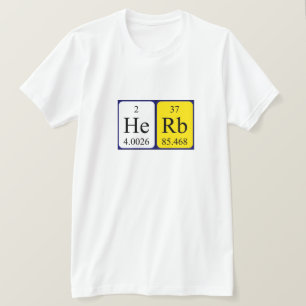 Herb periodic table name shirt