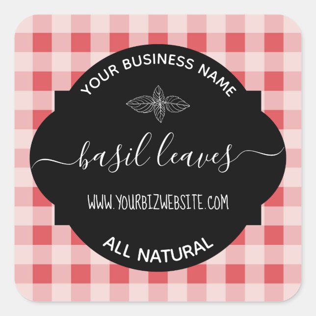 Herb & Spice Jar Product Label (Front)