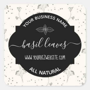 Herb & Spice Jar Product Label