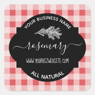 Herb & Spice Jar Product Label