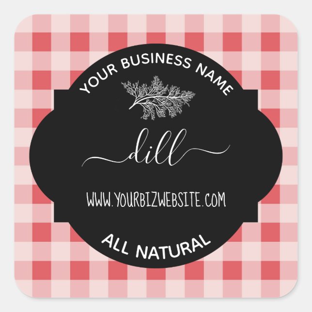 Herb & Spice Jar Product Label (Front)