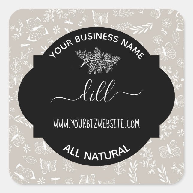 Herb & Spice Jar Product Label (Front)