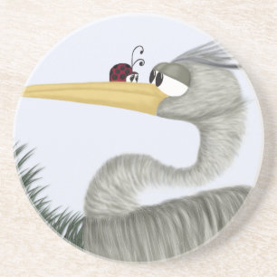 Herb The Heron And His Visitor Coaster