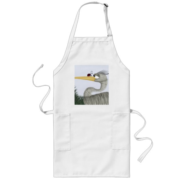 Herb The Heron And His Visitor Long Apron (Front)