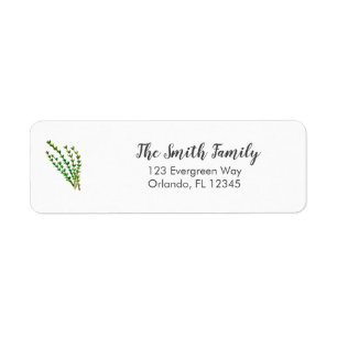 Herb Thyme Painting Art Address Label