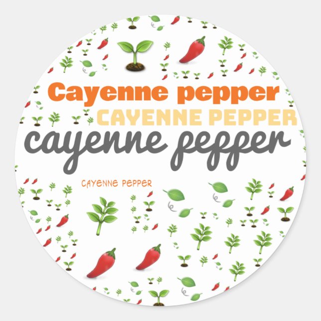 HERB WORD LABEL - CAYENNE PEPPER (Front)