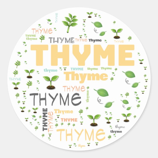HERB WORD LABEL THYME LABEL (Front)