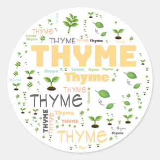 HERB WORD LABEL THYME LABEL