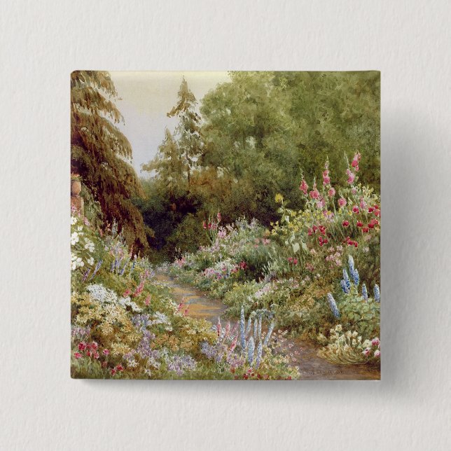 Herbaceous Border 15 Cm Square Badge (Front)