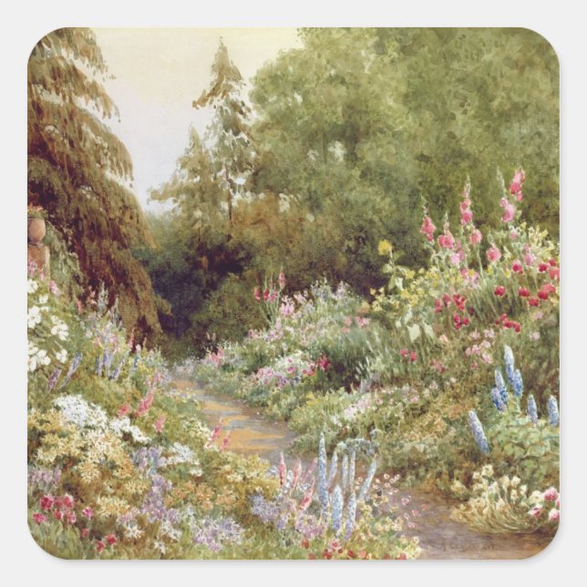 Herbaceous Border Square Sticker (Front)