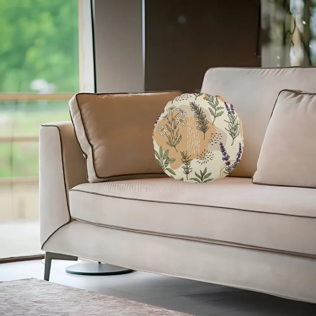 Herbal Blossoms Round Cushion (Creator Uploaded)