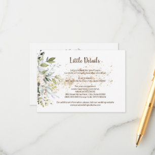 Herbal Bridal Shower Wedding Details Enclosure Card