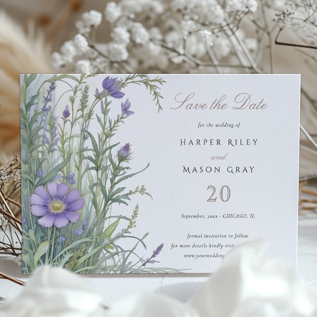 Herbal Garden Save the Date Wedding Invitation (Creator Uploaded)