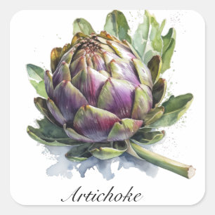 Herbal Life: Artichoke customisable Square Sticker