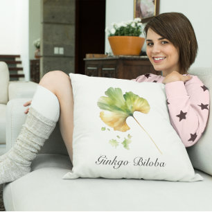 Herbal Life: Ginkgo Biloba customisable Cushion