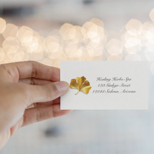 Herbal Life: Golden Ginkgo Biloba customisable Business Card