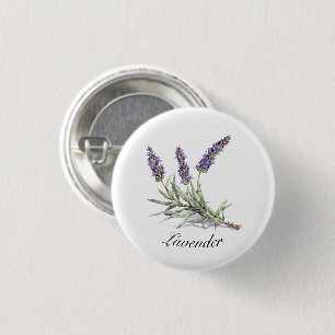 Herbal Life: Lavender, customisable  3 Cm Round Badge
