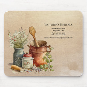 Herbal Logo Vintage Mouse Pad