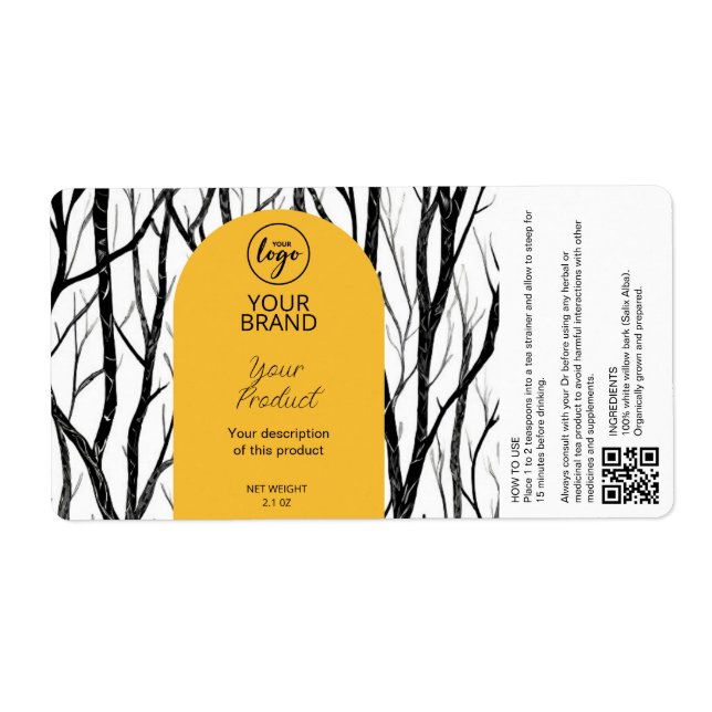 Herbal Medicinal Tea Labels (Front)